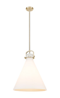 Downtown Urban One Light Pendant in Champagne Bronze (405|410-1SL-CB-G411-18WH)