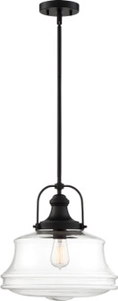 Basel One Light Pendant in Bronze / Clear Glass (72|60-6759)