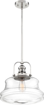 Basel One Light Pendant in Polished Nickel / Clear Glass (72|60-6758)