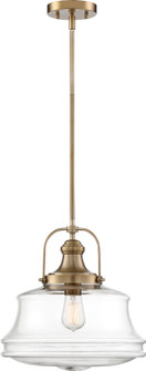 Basel One Light Pendant in Burnished Brass / Clear (72|60-6757)