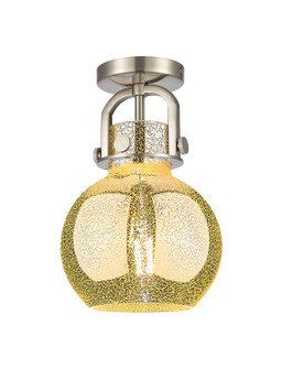 Downtown Urban One Light Semi-Flush Mount in Satin Nickel (405|410-1F-SN-G410-8ME)