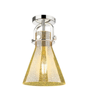 Downtown Urban One Light Semi-Flush Mount in Polished Nickel (405|410-1F-PN-G411-8ME)