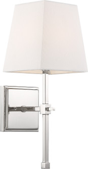 Highline One Light Vanity in Polished Nickel / White Fabric (72|60-6708) Highline One Light Vanity in Polished Nickel / White Fabric (72|60-6708)
