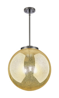 Essex Three Light Pendant in Matte Black (405|221-3S-BK-G208-16)