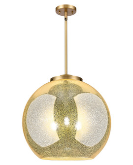 Essex Three Light Pendant in Brushed Brass (405|221-3S-BB-G128-18)