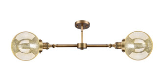 Franklin Restoration Two Light Island Pendant in Brushed Brass (405|209-BB-G208-8)