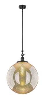 Franklin Restoration One Light Mini Pendant in Matte Black (405|206-BK-G208-18)