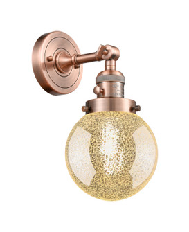 Franklin Restoration One Light Wall Sconce in Antique Copper (405|203SW-AC-G208-6)