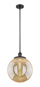 Franklin Restoration One Light Pendant in Matte Black (405|201S-BK-G208-14)