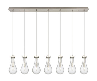 Downtown Urban Seven Light Linear Pendant in Brushed Satin Nickel (405|127-451-1P-SN-G451-5SDY)