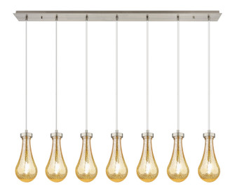 Downtown Urban Seven Light Linear Pendant in Brushed Satin Nickel (405|127-451-1P-SN-G451-5ME)