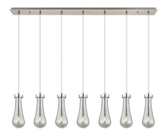 Downtown Urban Seven Light Linear Pendant in Brushed Satin Nickel (405|127-451-1P-SN-G451-4SM)