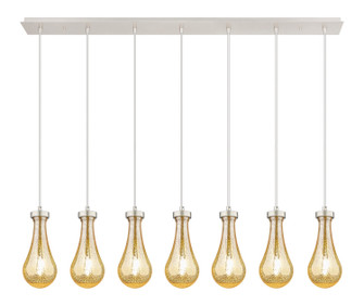 Downtown Urban Seven Light Linear Pendant in Polished Nickel (405|127-451-1P-PN-G451-5ME)