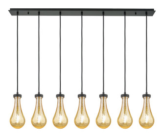 Downtown Urban Seven Light Linear Pendant in Matte Black (405|127-451-1P-BK-G451-5ME)