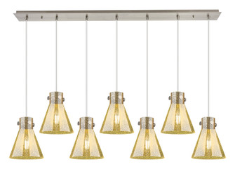 Downtown Urban Seven Light Linear Pendant in Brushed Satin Nickel (405|127-410-1PS-SN-G411-8ME)