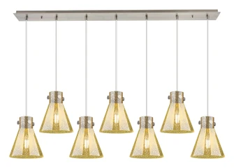 Downtown Urban Seven Light Linear Pendant in Brushed Satin Nickel (405|127-410-1PS-SN-G411-8ME)