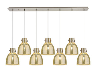 Downtown Urban Seven Light Linear Pendant in Brushed Satin Nickel (405|127-410-1PS-SN-G412-8ME)
