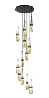 Downtown Urban 12 Light Pendant in Matte Black (405|126-452-1P-BK-G452-4ME)