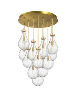Downtown Urban 12 Light Pendant in Brushed Brass (405|126-451-1P-BB-G451-7CL)
