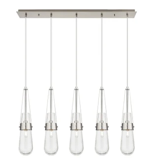 Downtown Urban Five Light Linear Pendant in Brushed Satin Nickel (405|125-452-1P-SN-G452-4SDY)