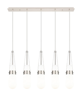 Downtown Urban Five Light Linear Pendant in Polished Nickel (405|125-452-1P-PN-G452-4GWH)