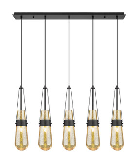 Downtown Urban Five Light Linear Pendant in Matte Black (405|125-452-1P-BK-G452-4ME)