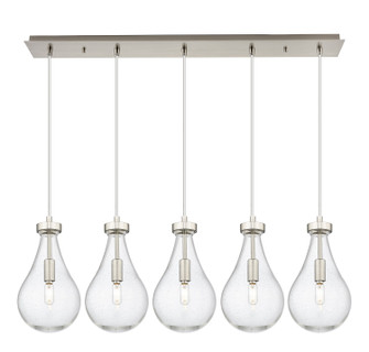Downtown Urban Five Light Linear Pendant in Brushed Satin Nickel (405|125-451-1P-SN-G451-7SDY)