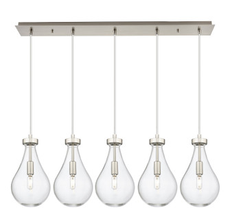Downtown Urban Five Light Linear Pendant in Brushed Satin Nickel (405|125-451-1P-SN-G451-7CL)