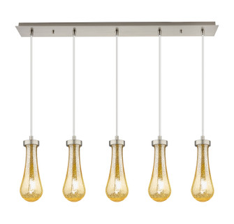 Downtown Urban Five Light Linear Pendant in Brushed Satin Nickel (405|125-451-1P-SN-G451-4ME)