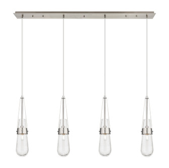 Downtown Urban Four Light Linear Pendant in Brushed Satin Nickel (405|124-452-1P-SN-G452-4SDY)