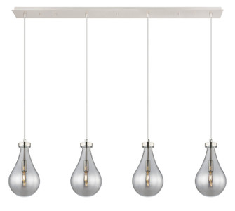 Downtown Urban Four Light Linear Pendant in Polished Nickel (405|124-451-1P-PN-G451-7SM)