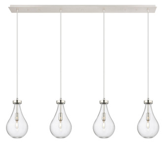Downtown Urban Four Light Linear Pendant in Polished Nickel (405|124-451-1P-PN-G451-7CL)