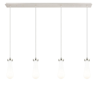 Downtown Urban Four Light Linear Pendant in Brushed Polished Nickel (405|124-451-1P-PN-G451-4GWH)