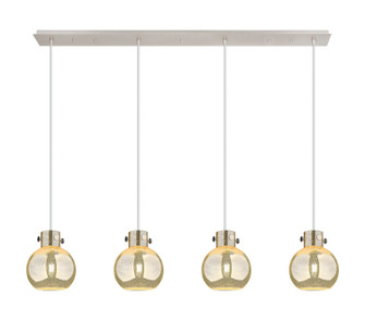 Newton Four Light Linear Pendant in Polished Nickel (405|124-410-1PS-PN-G410-8ME)