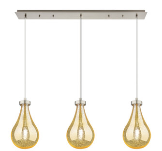 Downtown Urban Three Light Linear Pendant in Brushed Satin Nickel (405|123-451-1P-SN-G451-7ME)