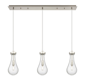 Downtown Urban Three Light Linear Pendant in Brushed Satin Nickel (405|123-451-1P-SN-G451-5SDY)