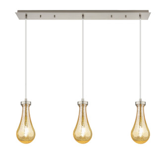 Downtown Urban Three Light Linear Pendant in Brushed Satin Nickel (405|123-451-1P-SN-G451-5ME)