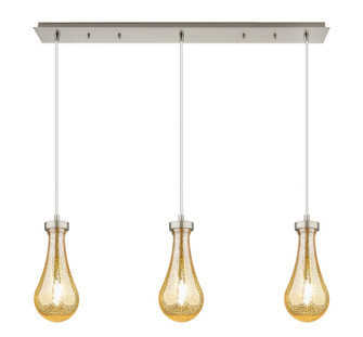 Downtown Urban Three Light Linear Pendant in Brushed Satin Nickel (405|123-451-1P-SN-G451-5GWH)