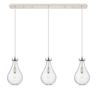Downtown Urban Three Light Linear Pendant in Polished Nickel (405|123-451-1P-PN-G451-7CL)