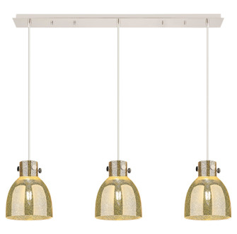 Downtown Urban Three Light Linear Pendant in Polished Nickel (405|123-410-1PS-PN-G412-8ME)