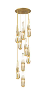 Downtown Urban Nine Light Pendant in Brushed Brass (405|119-452-1P-BB-G452-4ME)
