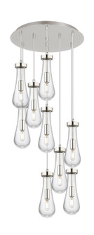 Downtown Urban Nine Light Pendant in Polished Nickel (405|119-451-1P-PN-G451-4CL)
