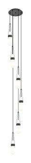Downtown Urban Six Light Pendant in Matte Black (405|116-452-1P-BK-G452-4GWH)