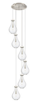 Downtown Urban Six Light Pendant in Brushed Satin Nickel (405|116-451-1P-SN-G451-7CL)