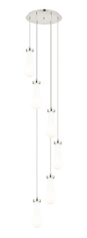 Downtown Urban Six Light Pendant in Brushed Polished Nickel (405|116-451-1P-PN-G451-4GWH)
