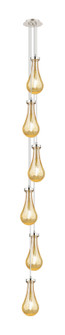 Downtown Urban Six Light Pendant in Polished Nickel (405|106-451-1P-PN-G451-5ME)