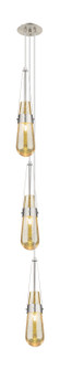 Downtown Urban Three Light Pendant in Brushed Satin Nickel (405|103-452-1P-SN-G452-4ME)