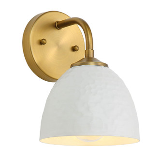 Shepard One Light Wall Sconce in Modern Brass (62|6950-1W MBS-WHT)