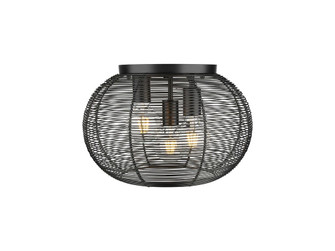 Calypso Three Light Flush Mount in Matte Black (62|6802-FM BLK)