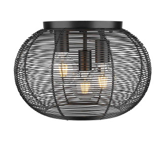 Calypso Three Light Flush Mount in Matte Black (62|6802-FM BLK)